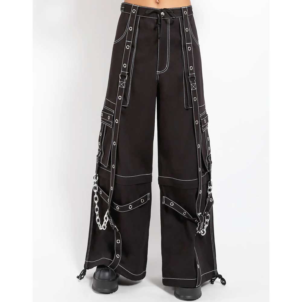 Tripp NYC - Freedom Pantalon large - Fermeture Ã©clair - Noir/Blanc
